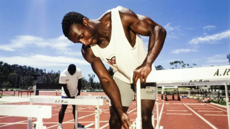 Christie won the 100m world title in Stuttgart in 1993 by clocking 9.87 seconds - just 0.01secs outside Carl Lewis' world record (BBC/STORY FILMS/JON NICHOLSON) (Image obtained at bbc.com)